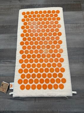 Orange Acupressure Mat - Comfortable White Backing